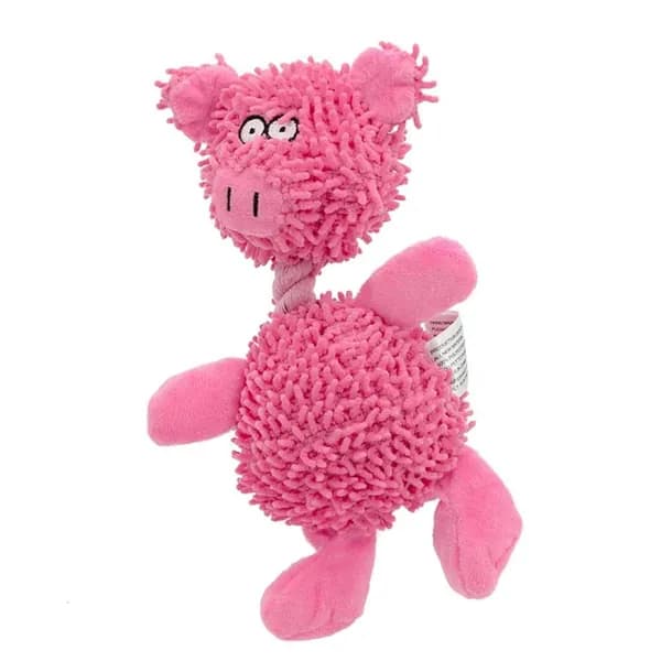 Игрушка для собак из хлопковой верёвки с пищалкой, - Чжу