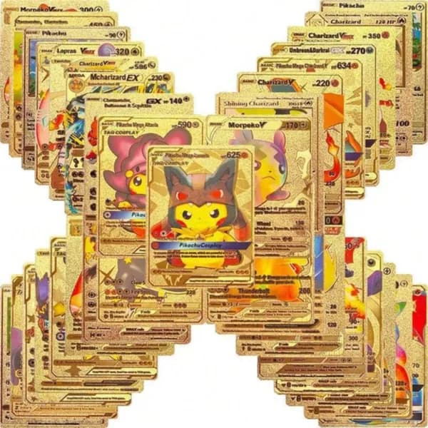 Коллекционные карточки "Pokemon",Покемон карты настольной игры.PVC,55 карт.
