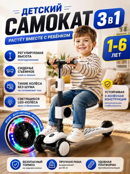 Самокат A#992542775231, белый