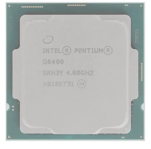 Процессор Intel Pentium Gold G6400 (CM8070104291810) OEM - LGA 1200, 2 х 4 ГГц, L2 - 0.5 МБ, L3 - 4 МБ, 2хDDR4-2666 МГц, Intel UHD Graphics 610, TDP 58 Вт