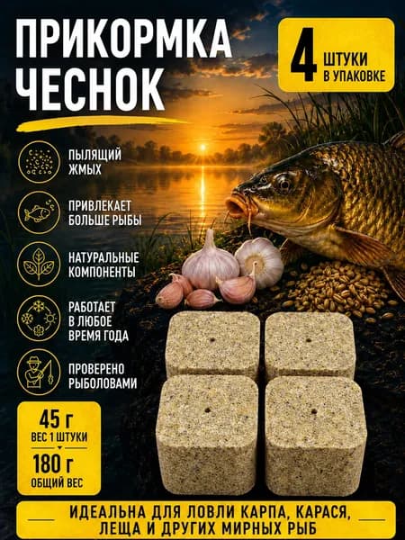 Брикеты "Чеснок" 4шт по 45гр