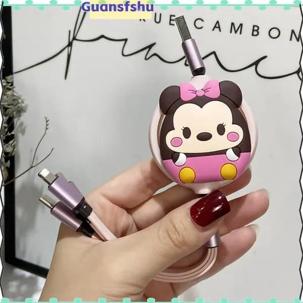 Зарядный кабель 3 в 1 Порошок для кабеля передачи данных Q Minnie