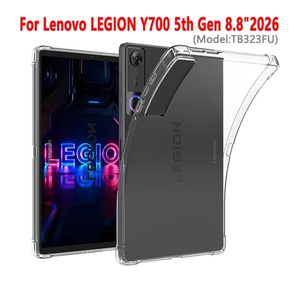 Корпус для Lenovo LEGIO Y700 5-го поколения 8.8 дюймовый 2026,Legion Y700 5th Gen TB323FU 8.8"таблетки защитной оболочки прозрачной TPU против падения подушки безопасности мягкой крышки