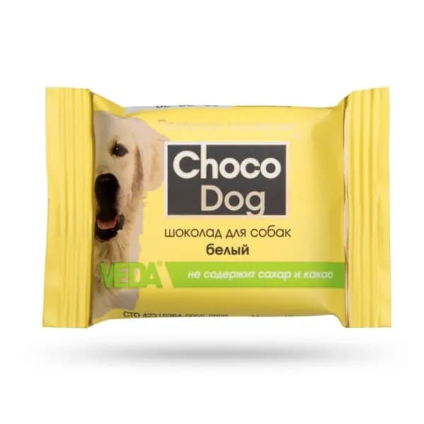 VEDA Лакомство для собак мелких пород Choco Dog, шоколад белый , 15 г