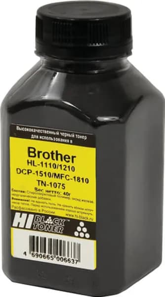 Тонер HI-BLACK для BROTHER HL-1110/1210/DCP-1510/MFC-1810, фасовка 40 г, 99122149006