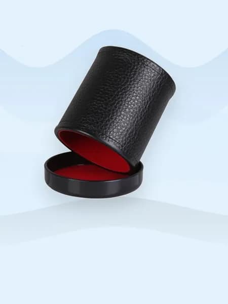 Набор стаканчиков для костей из PU-кожи, - C