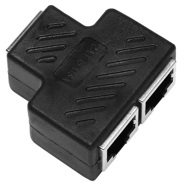 2-портовый RJ45 сплиттер адаптер LAN сетевой Ethernet удлинитель разъем вилка лот 1 шт.