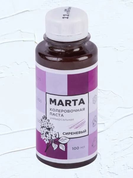 Колер MARTA №11 универсальный, Сиреневый, 100 мл, высококонцентрированный, матовый