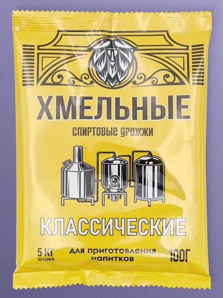 Дрожжи спиртовые для самогона Хмельные 100 г, 1 шт.