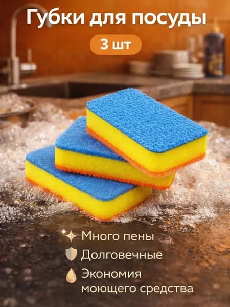 Хакаскосметика Губка для посуды, Поролон, 1 шт.