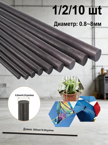 Пруток (стержень) стеклопластик,2.0ммx500мм ( 5 шт)