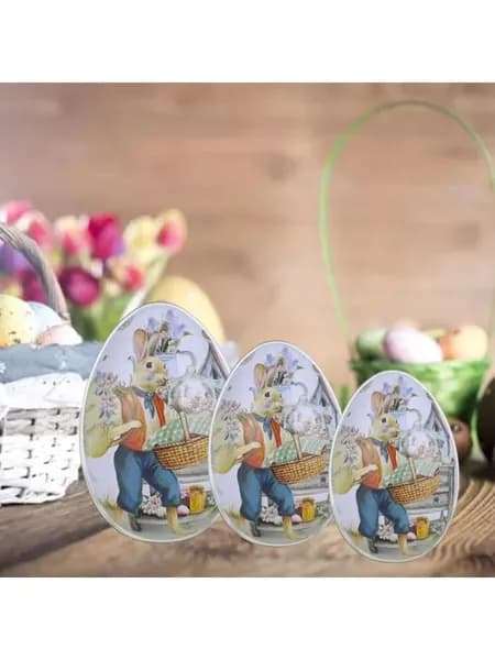 (1 шт.) Пасхальное оловянное яйцо-F-маленькое