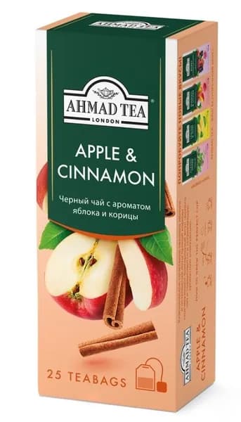 Ahmad Чай в пакетиках Яблоко и Корица 25х1,5 , 1 уп