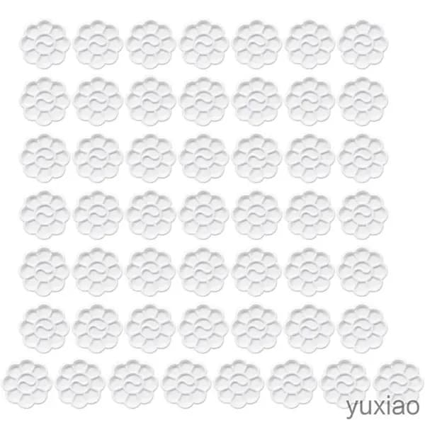 50 шт. одноразовых палитр для штукатурки и акварели, лотки для смешивания красок