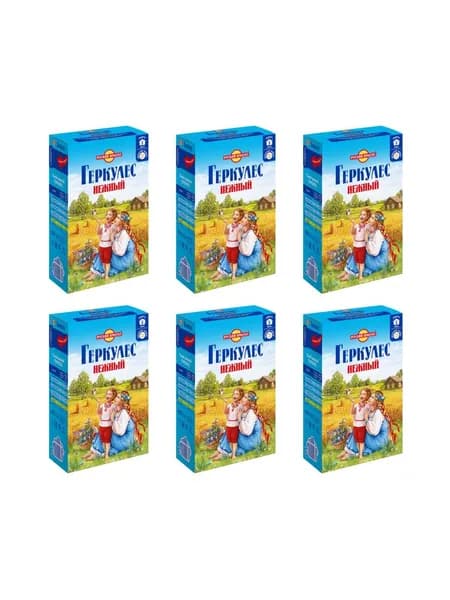 Русский продукт Хлопья Геркулес нежный, 450 г, 6 шт