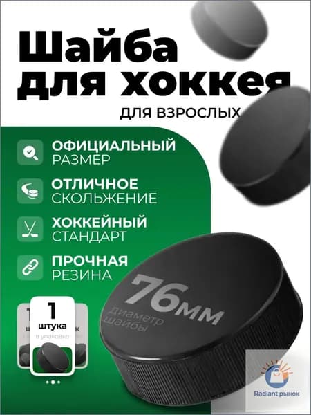 Альфапластик Шайба хоккейная, 1 шт