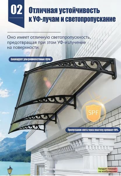 Навес на крыльце,60*80cm