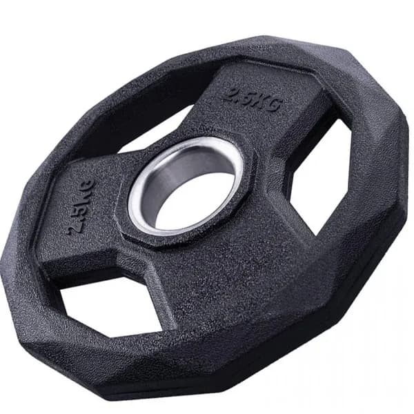 Диск обрезиненный с 3-мя хватами Voitto V-301 2,5 кг, черный (d51)