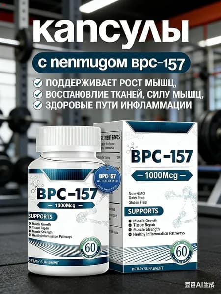 Пептид для заживления ран,желудка,суставов и связок БПС-157 Jiabei Health 60 капс