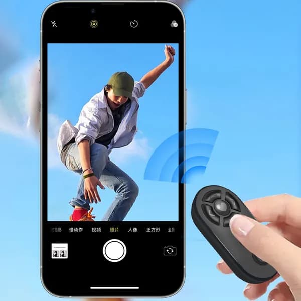 Беспроводной Bluetooth-пульт ДУ для смартфона, 7 кнопок, управление камерой и приложениями, дальность до 15 м
