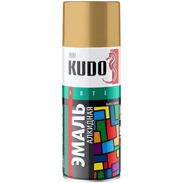 KUDO Краска Гладкая, до 25°, Алкидная, Глянцевое покрытие, 520 л, 0.35 кг