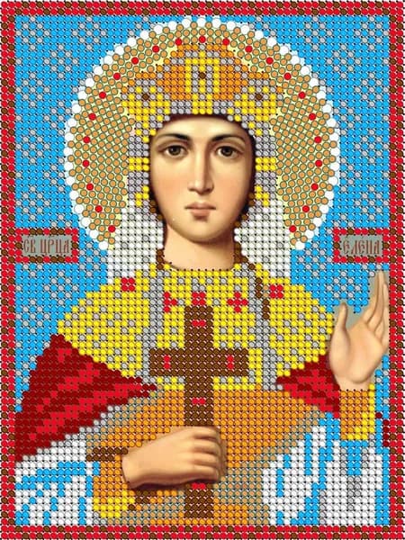 Схема для вышивания бисером Светлица (без бисера), икона "Св. Елена " 12*16см