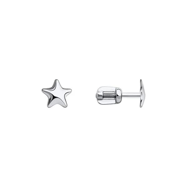 Серьги из белого золота DIAMANT-ONLINE 585 пробы