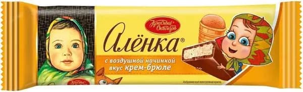 Аленка Шоколад молочный с начинкой вкус крем брюле 42 г