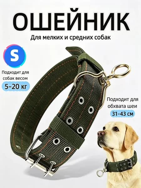 Ошейник для собак мелких и средних пород усиленный нейлоновый/ширина 30мм, длина 48 см