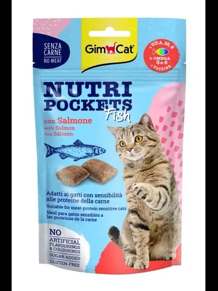 Лакомство GimCat Nutri pockets для кошек лосось 60 гр