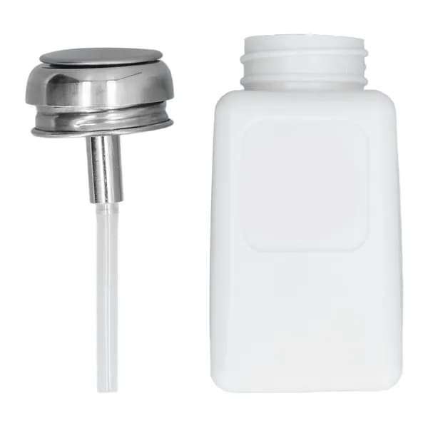 200ML нажимная антистатическая бутылка для спирта и тиннера ESD безопасная квадратная бутылка белого цвета