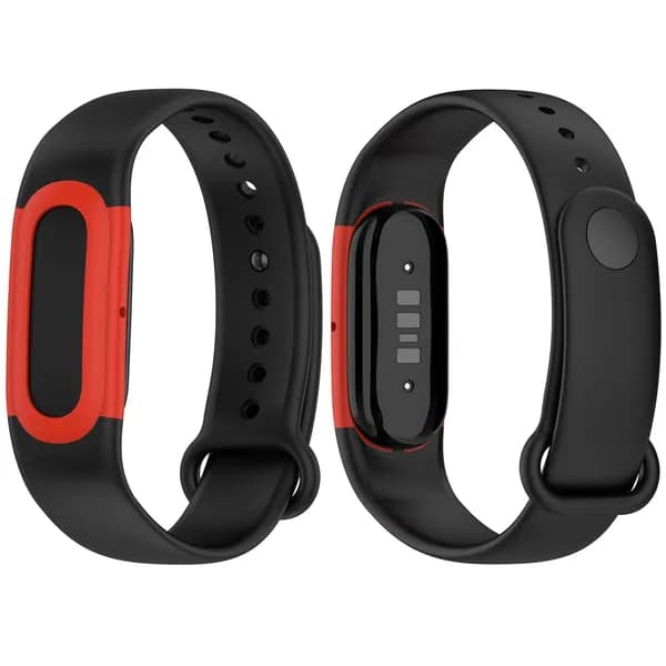 Силиконовый ремешок для Fitbit Air, чёрно-красный, 254 мм