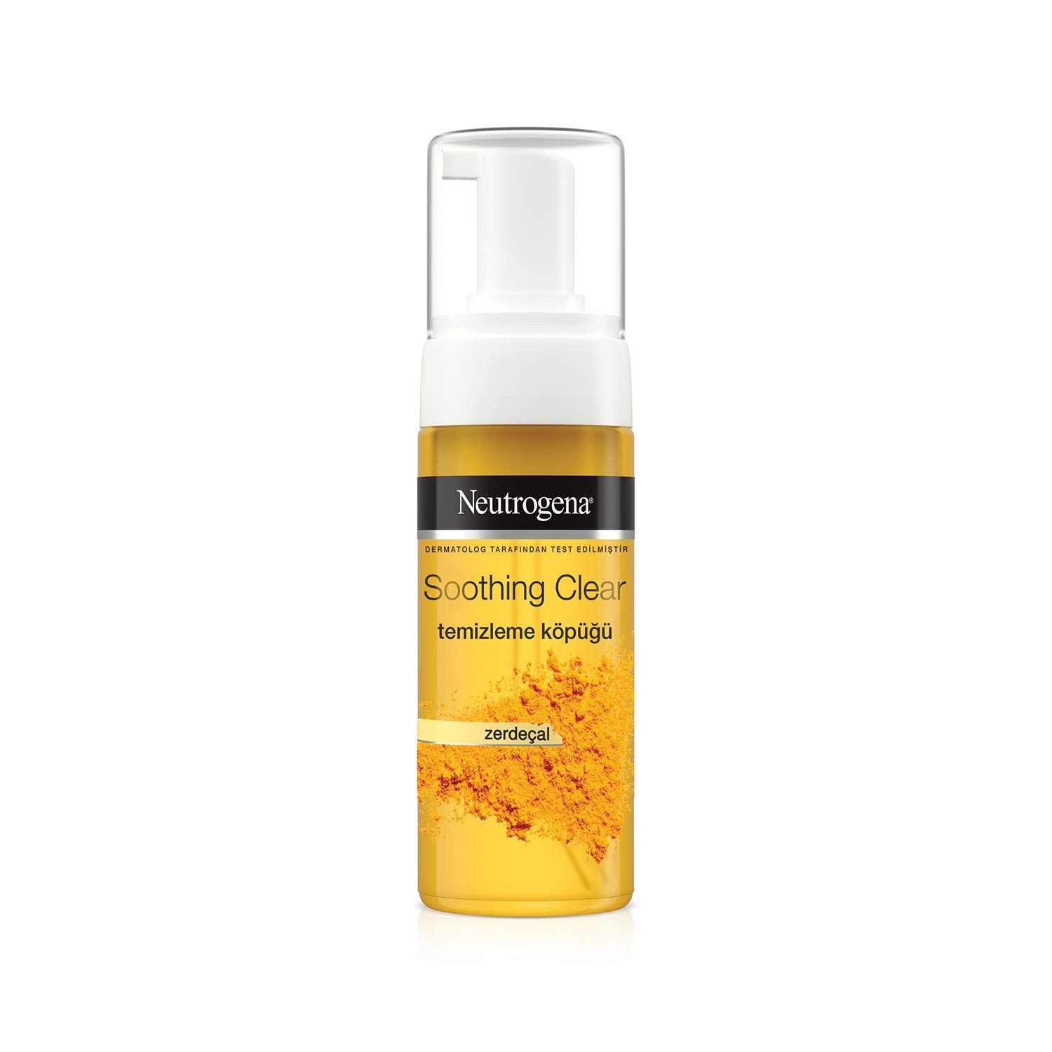 Neutrogena Soothing Clear Foam 150 мл гель для умывания с экстрактом куркумы для проблемной и чувствительной кожи, глубоко очищает, нежное ежедневное очищающее средство