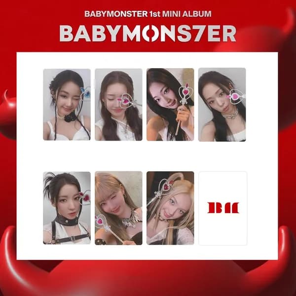 Карточки BABYMONSTER k-pop карточки коллекционные карты 5.4*8.6cm 7 шт