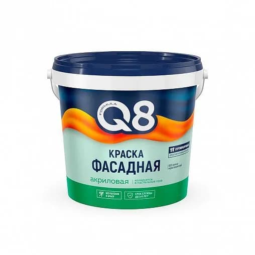 Краска фасадная водоэмульсионная "FORMULA Q8" 1,4 КГ (1/8)