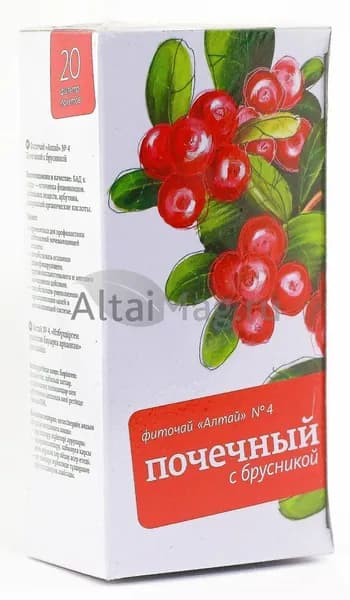 Фиточай Алтай №4 почечный, 20 пакетиков по 2г