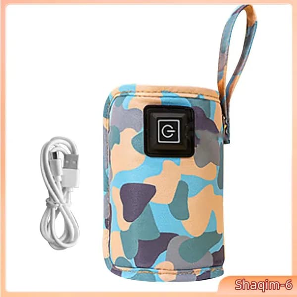 USB-сумка для подогрева бутылочек с молоком Крышка для детской бутылочки камуфляжно-синего цвета