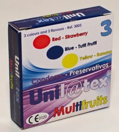 Презервативы Unilatex Multifruits 3 шт с ароматом фруктов и смазкой