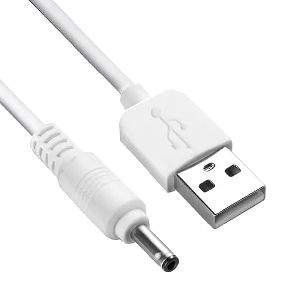 Кабель для зарядки от USB до DC3.5 с круглым отверстием, кабель настольной лампы, очищающего средства лица-белый