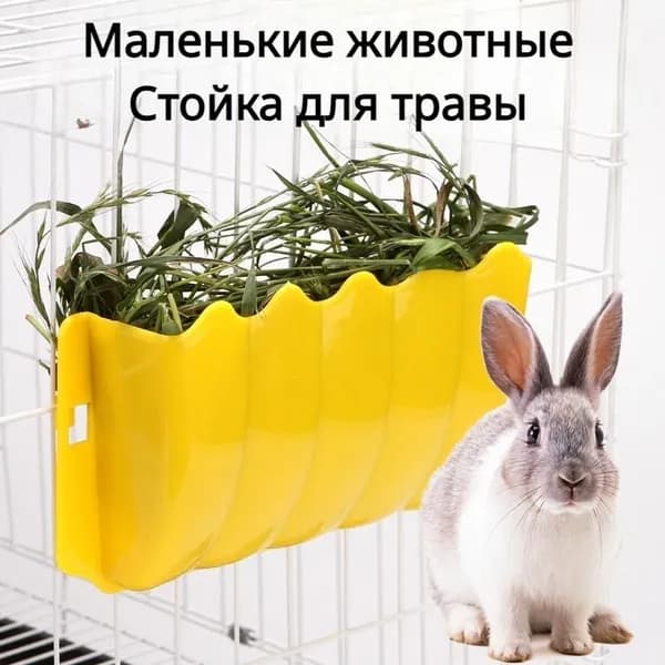 Качественная кормушка для грызунов, включая шиншилл и морских свинок, представлена в виде популярной подставки для свежей травы