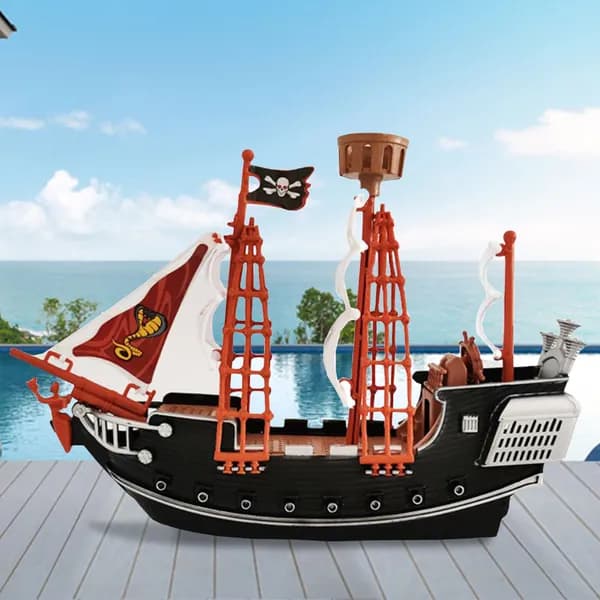 Пластиковая модель пиратского корабля Пираты Карибского моря со скольжением