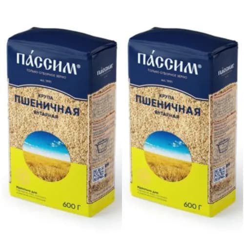 Пассим Пшеничная крупа, 600г, 2шт