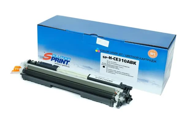 Картридж SP CE310A Bk /HP 126А черный для HP, Solution Print