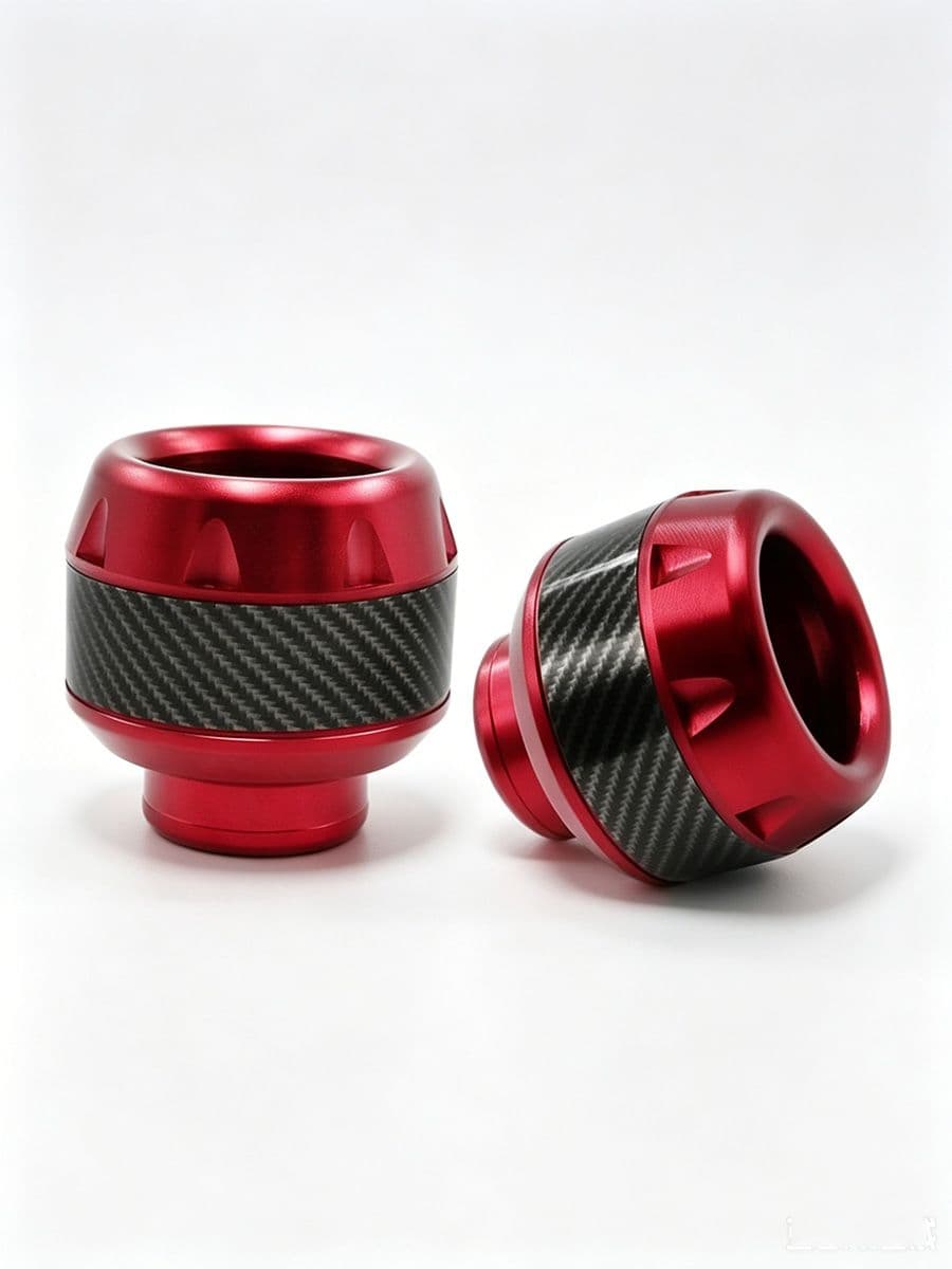 Защитные заглушки на ось мотоцикла алюминий карбон, защита при падении 7 цветов