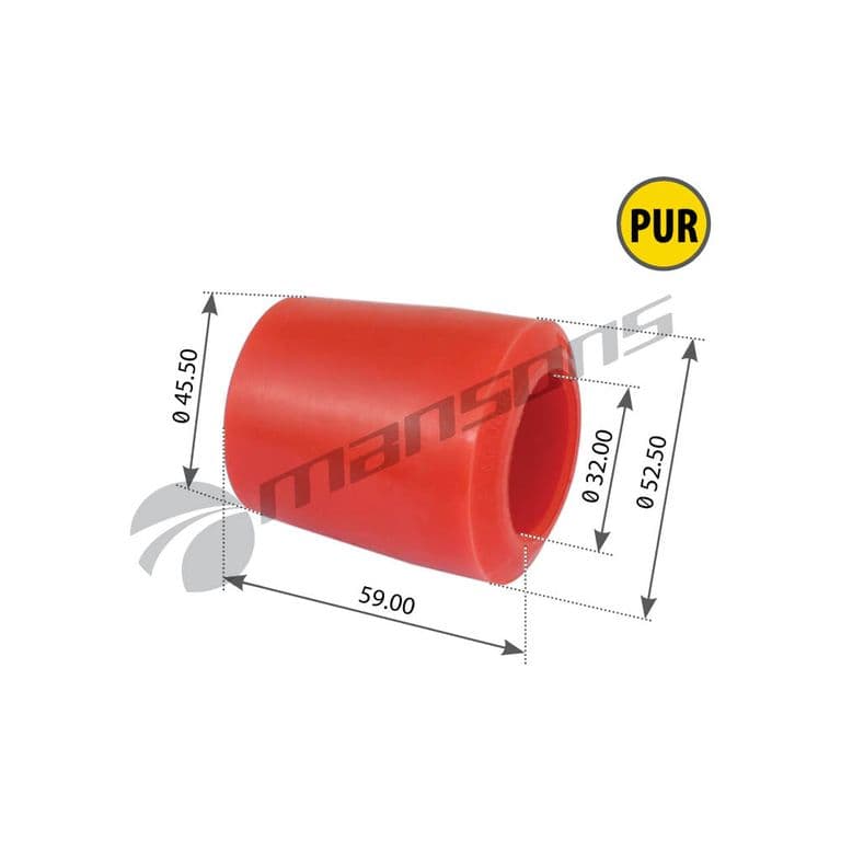 Сайлентблок fruehauf рессоры полиуретановый (32x56x57.5) mansons