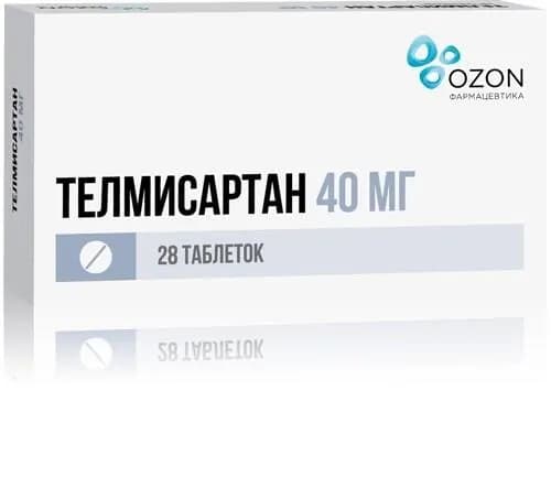 Телмисартан таблетки 40мг 28шт