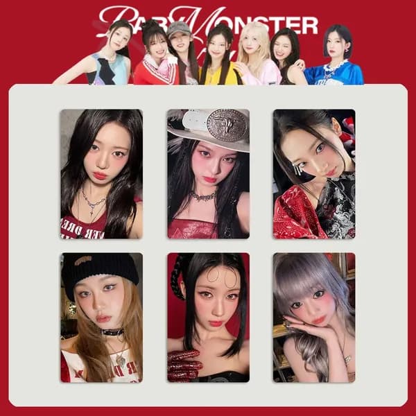 BABYMONSTER Карточки HEADLINER k-pop карточки коллекционные 54 * 86 мм 6 шт