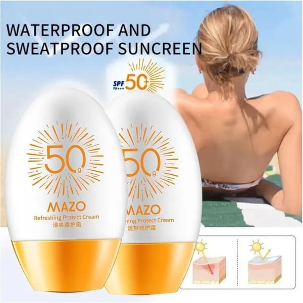 Увлажняющий солнцезащитный крем SPF50 водостойкий для всех типов кожи