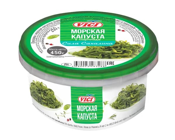 Морская капуста в маринаде Сила Сахалина 450 г, VICI