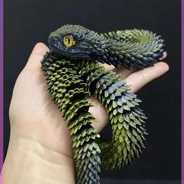 3D - печатная модель змеи, праздничные подарки, полноцветные хрустальные скульптурные изделия